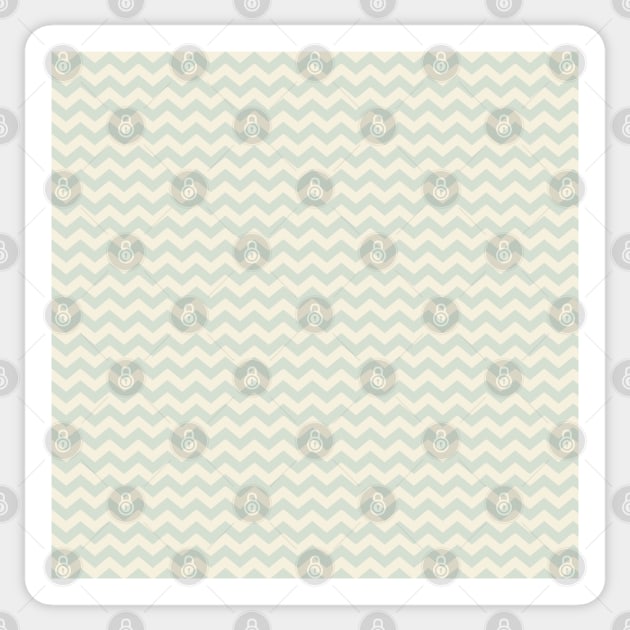 Antique White Chevron by Suzy Hager       Antique White Collection       Aqua Haze & Pearl Shades Sticker by suzyhager